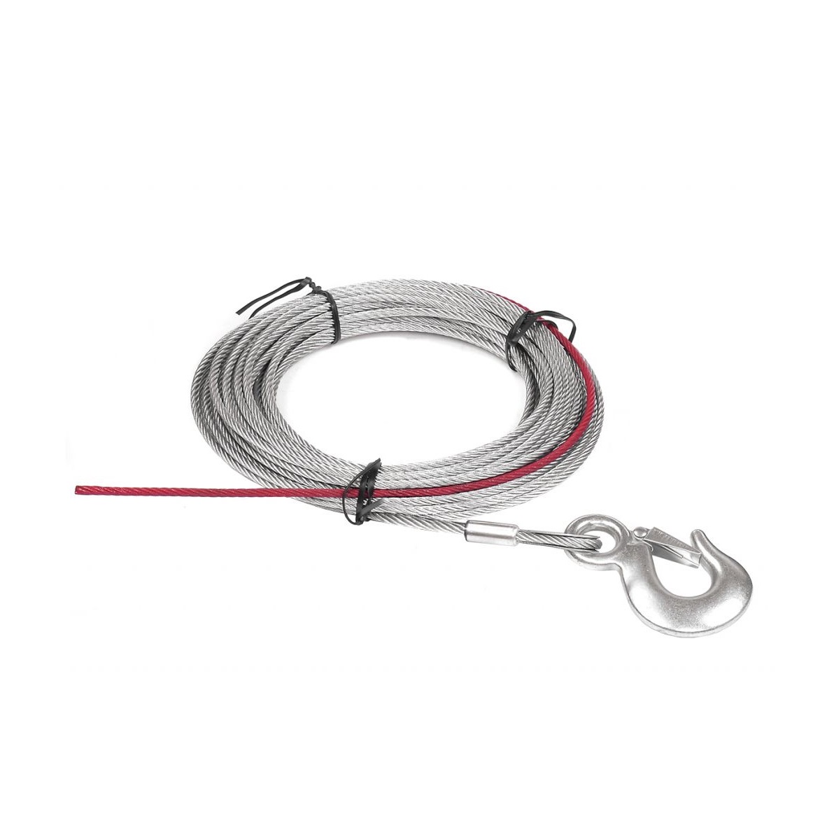 Oceľové lano s hákom (5,5mm, 15,2m)